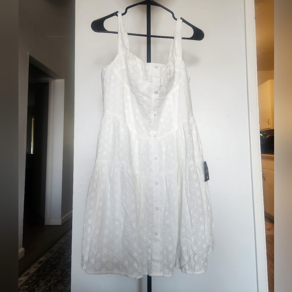 Lulu's White Eyelet Summer Dress